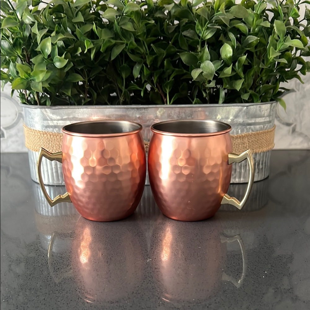 Set of 2 ECO Rose Gold Moscow Mule Drinking Cups